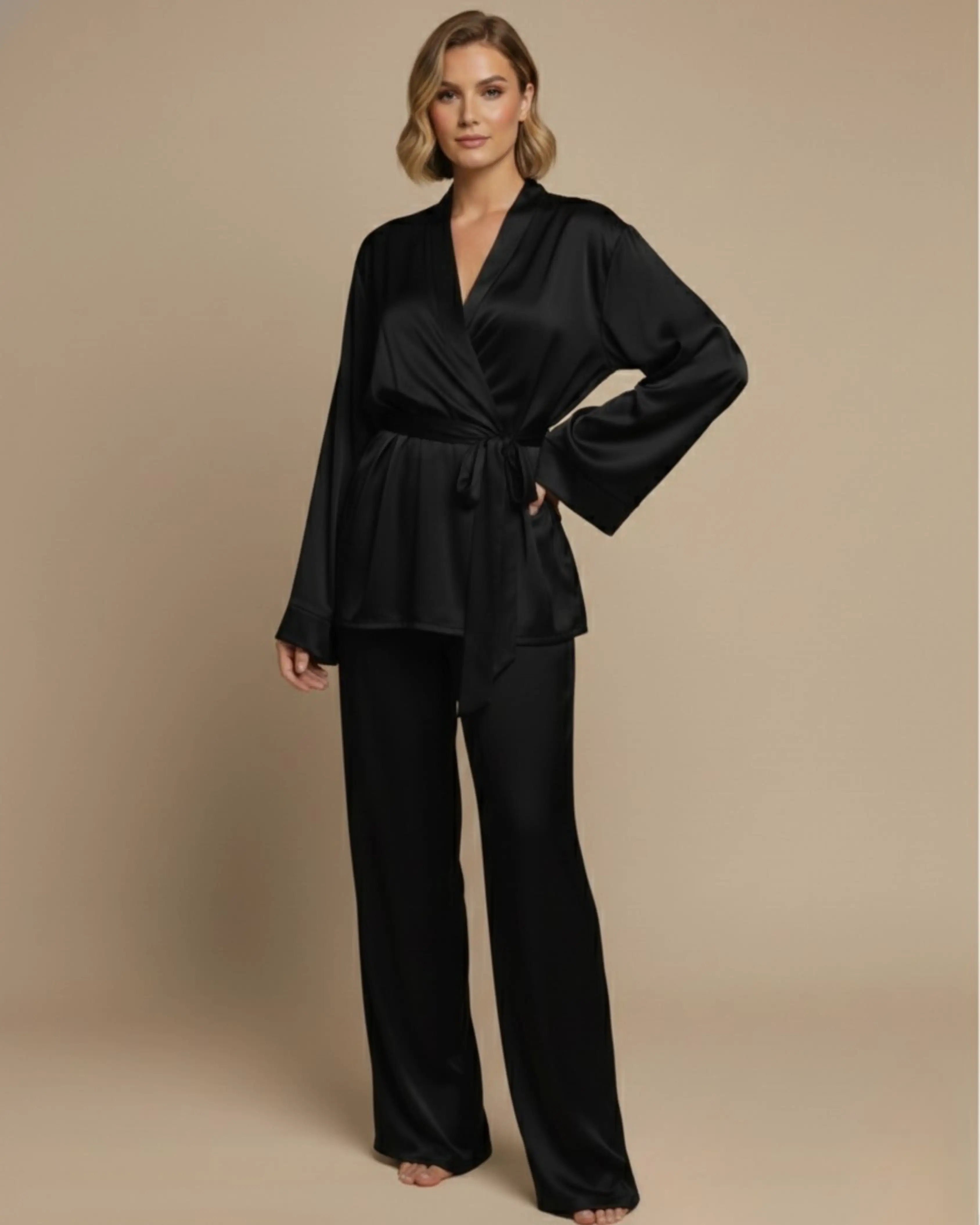 The Black Kimono Set