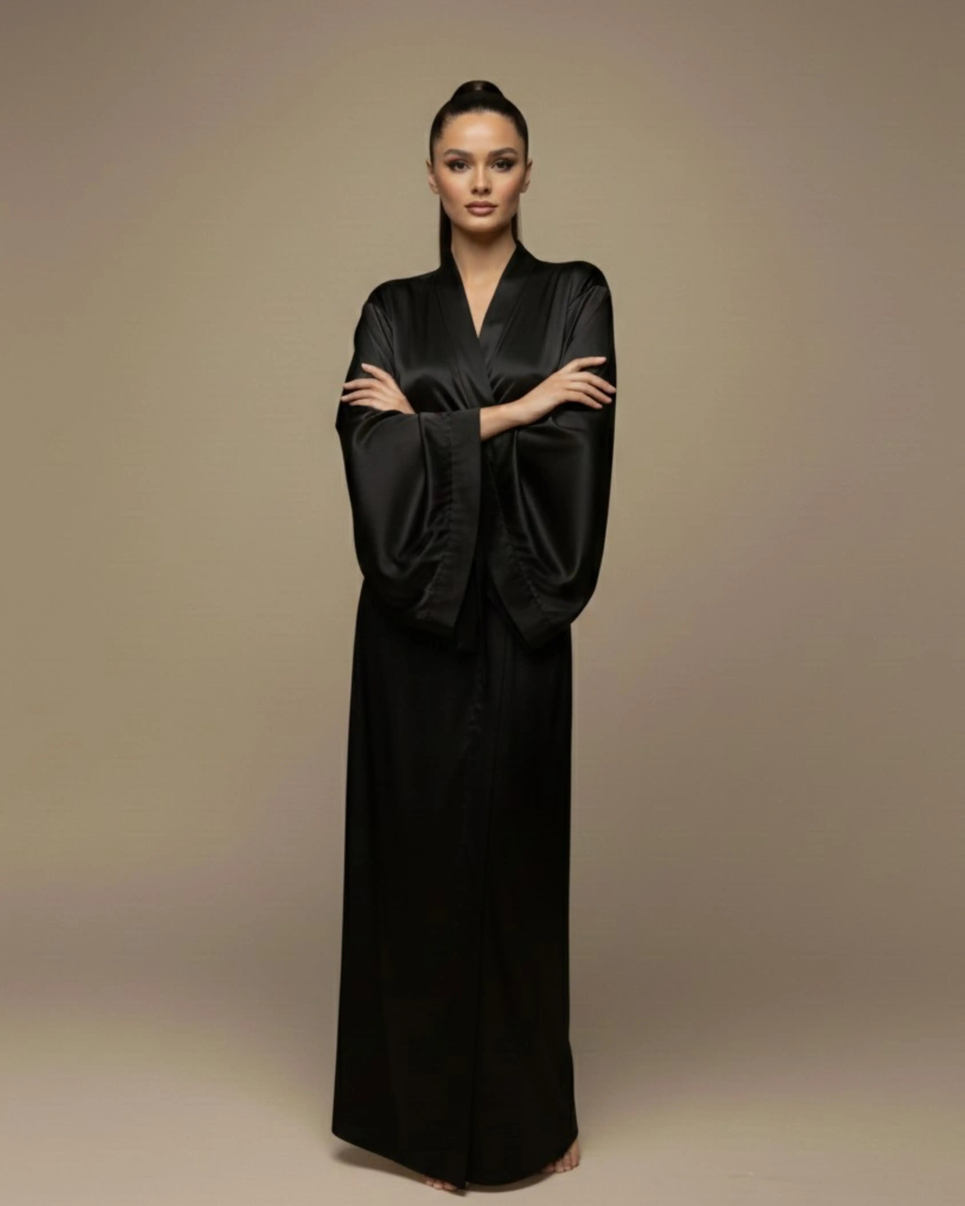 The Black Long Kimono