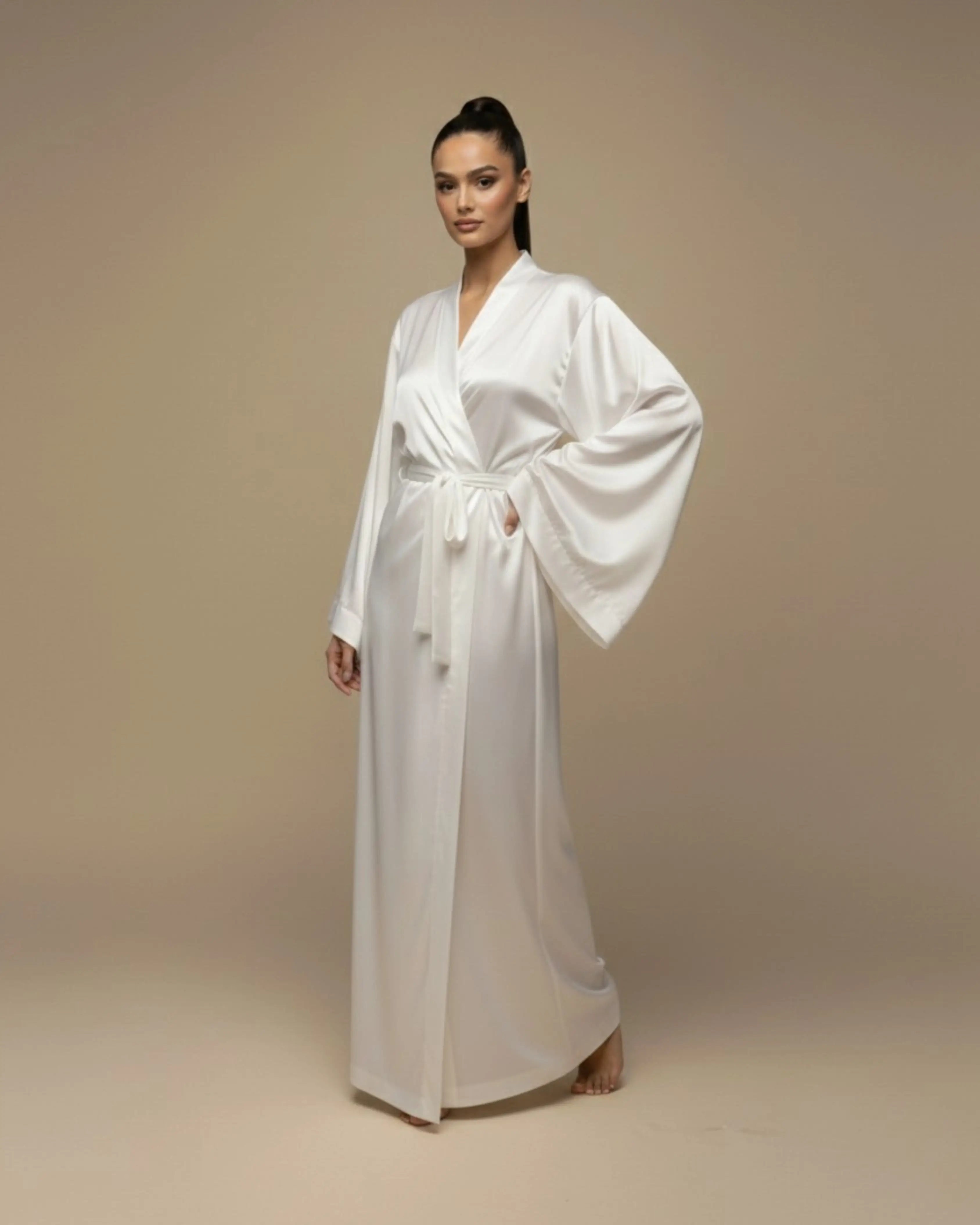 The Pure White Long Kimono