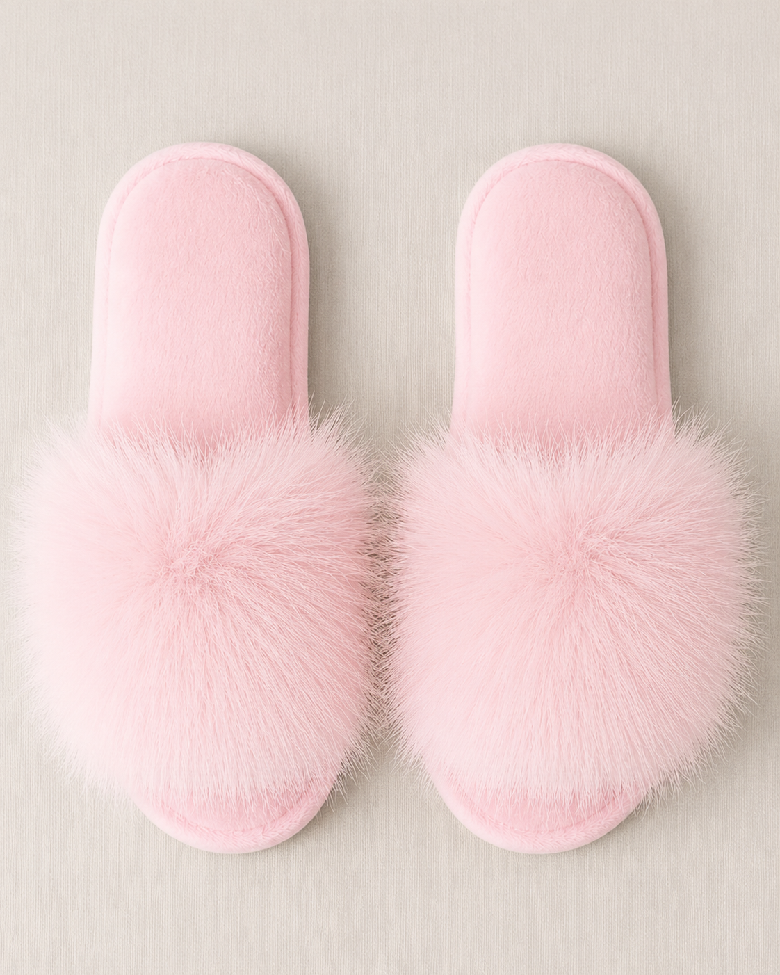 Pink Fluffy Slippers