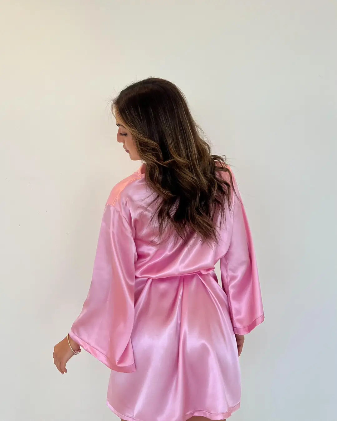 The Rose Bonbon Satin Robe