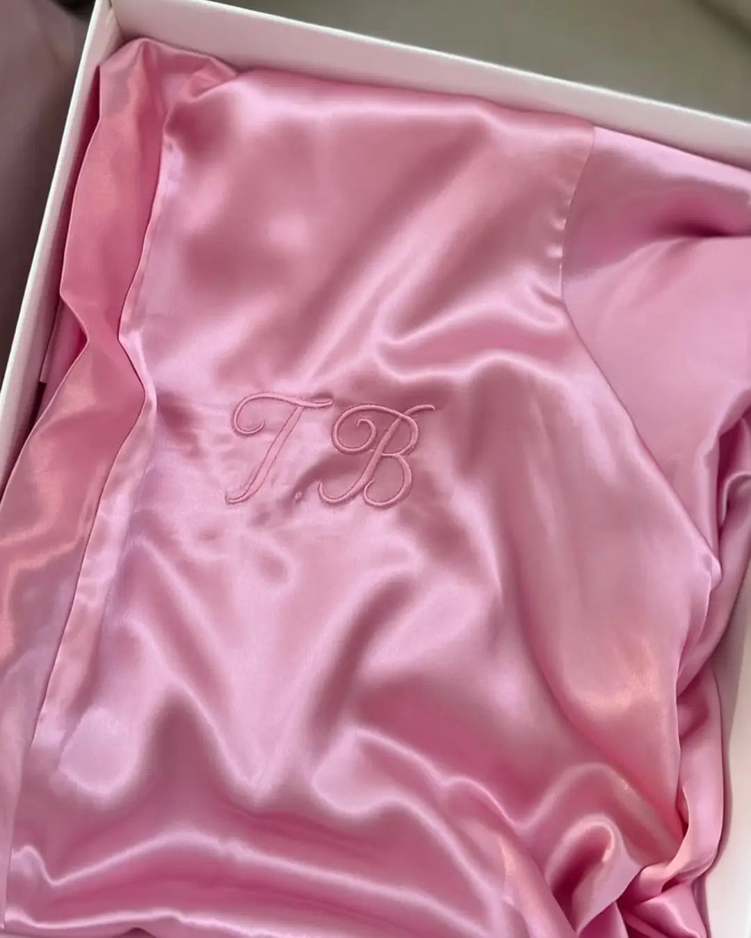 The Rose Bonbon Satin Robe